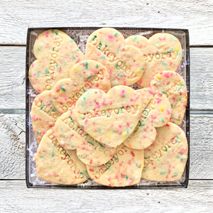 
                  
                    A box of one dozen Funfetti Heart Sugar Cookies
                  
                