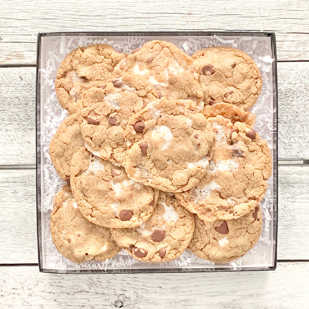 A box of one dozen Gimme Smore Cookies